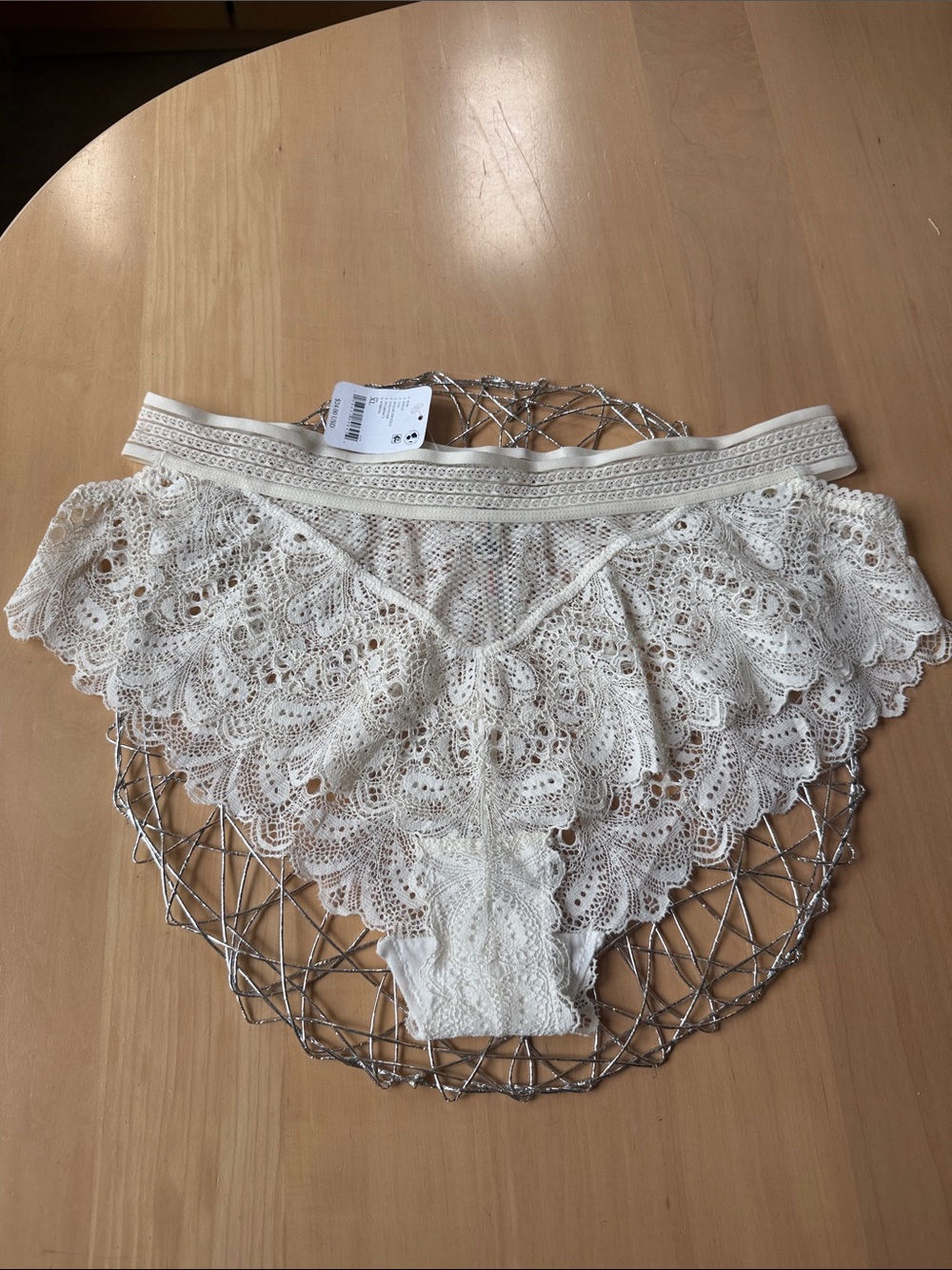 NWT Moonlit Meadow Lace High-Rise Briefs in Sugar Swizzle Color Size XL - Picture 6 of 9